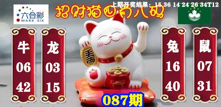 087期招财猫四肖八码[图]